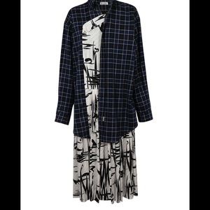 Female Balenciagia layered shirt dress